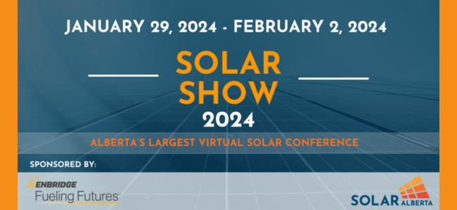 SpotPowerAB's tweet photo. The Solar Show is Solar Alberta’s five-day, annual online trade show and conference. The 10th Annual Solar Show will feature engaging content for the general public, as well as energizing solar industry oriented sessions. 
 
Register to attend: https://t.co/ojpHxZb7xC https://t.co/qiuHd8516A