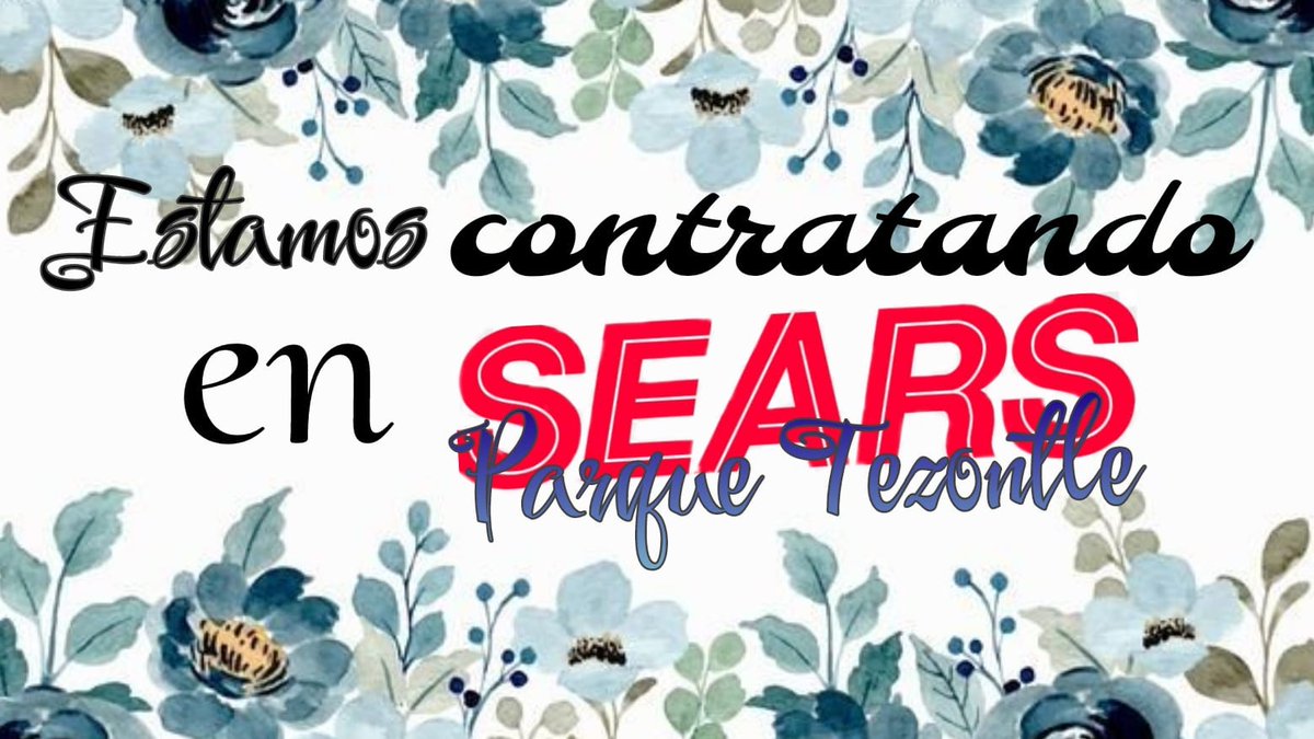 STezontle's tweet photo. EN SEARS TEZONTLE tenemos un lugar para ti.

No te pierdas la gran oportunidad de ser parte de está gran familia

Acude Hoy mismo con tu identificación oficial y equipo de protección personal (Cubrebocas).
Te esperamos en Av. Canal de Tezontle #1520 Col. Dr. Adolfo Ortiz Tirado https://t.co/YaFeulqSmW