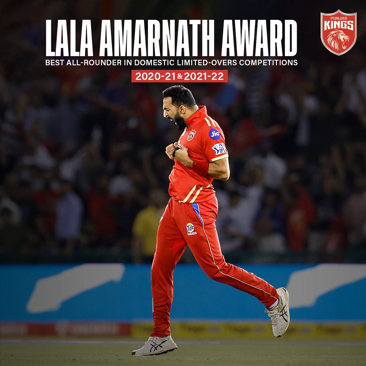 A domestic white ball giant! 👊

Many congratulations to sadda 🦁 Rishi Dhawan for this brilliant achievement! ✨

#RishiDhawan #SaddaPunjab #PunjabKings