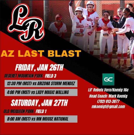 I’m excited to play this weekend as a guest player with Lil Rebels Koenig at the AZ Last Blast! #mentalhealthmatters #outwork #gowhereyourewanted #perublue #clawsout 
@BSCBengals @Marlece_H @SpaPitchAcademy @PSCBobcatSB @CoachClosner @pscbobcats @PeruState