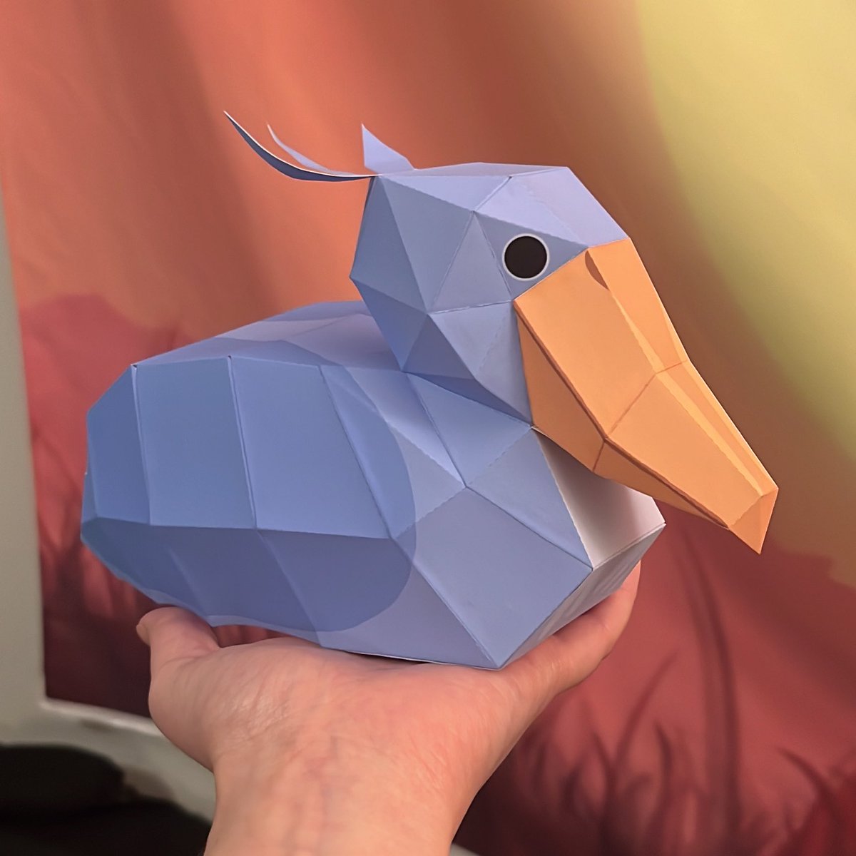 sneepsnorp3d's tweet photo. little paper shoebill……….. https://t.co/Ag32ubNEid