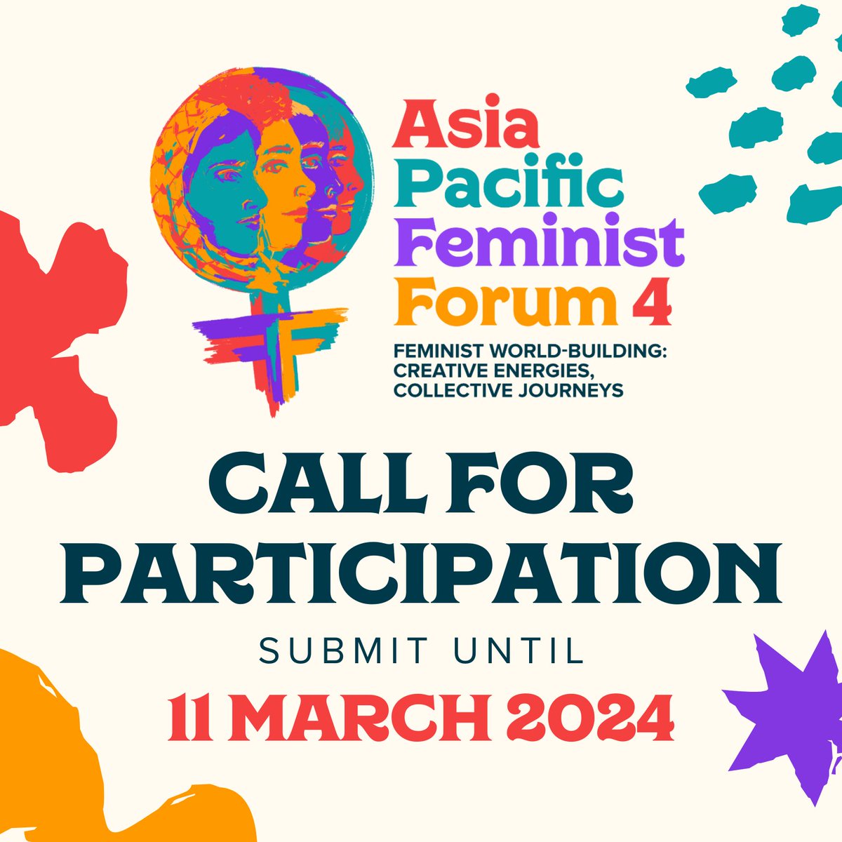 ✨ Call for Participation for the 4th Asia Pacific Feminist Forum (APFF4) is NOW OPEN! ✨ 📍For more details, visit: apwld.org ✊Apply here: bit.ly/APFF4Registrat… #APFF4 #FeministWorldBuilding