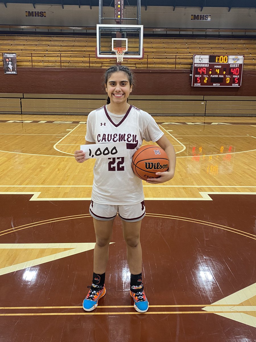 Congratulations to Asiah Shaffer on being the 8th player in Mishawaka Girls Basketball History to score 1,000 points!