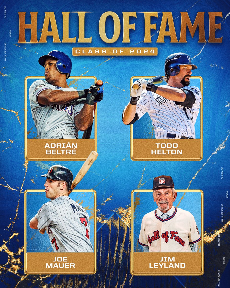 MLB's tweet photo. The Baseball Hall of Fame Class of 2024! https://t.co/DGsssn7MR4