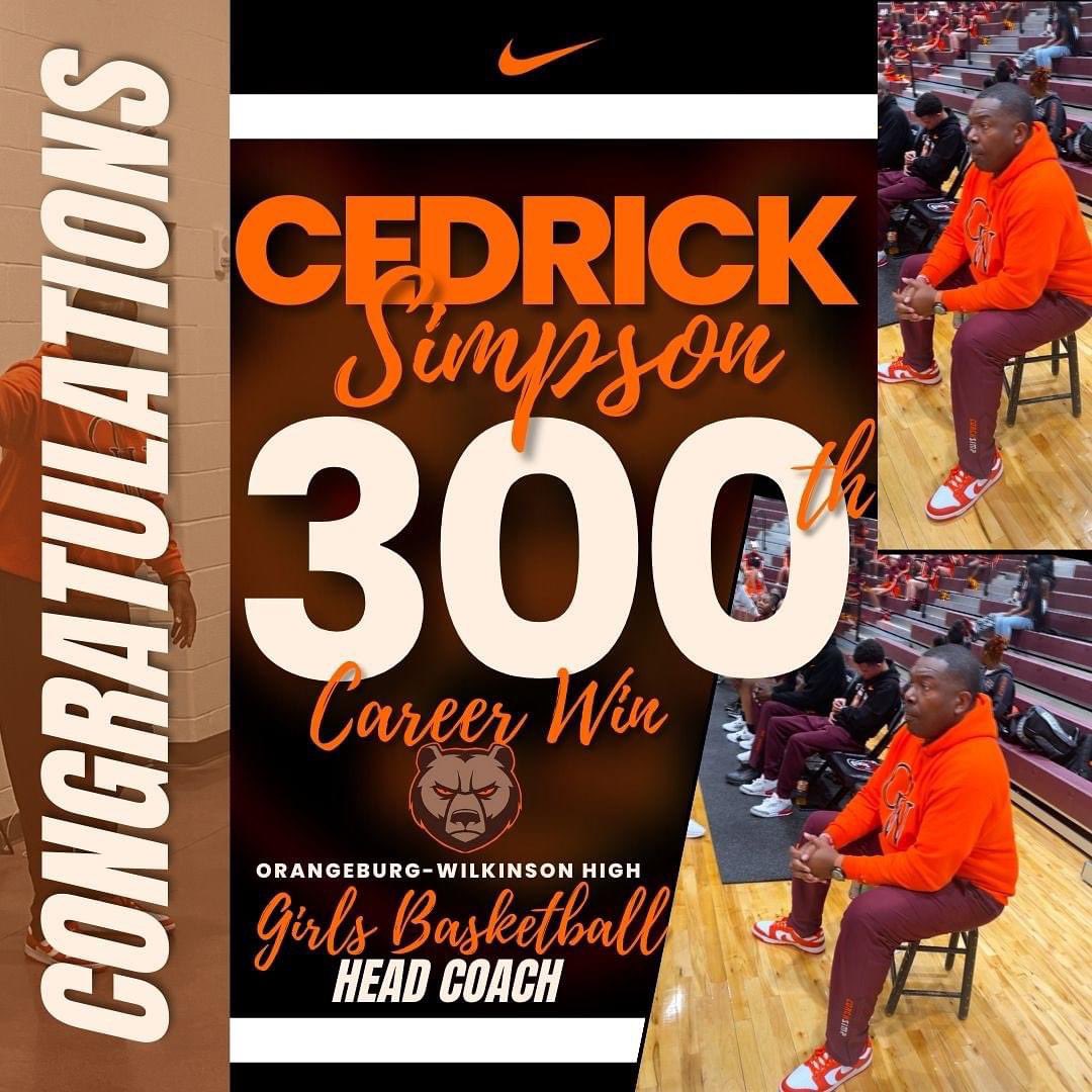 Congratulations to our Very own Mr.300 Coach Simpson @_CoachSimp Great Job Coach Simp