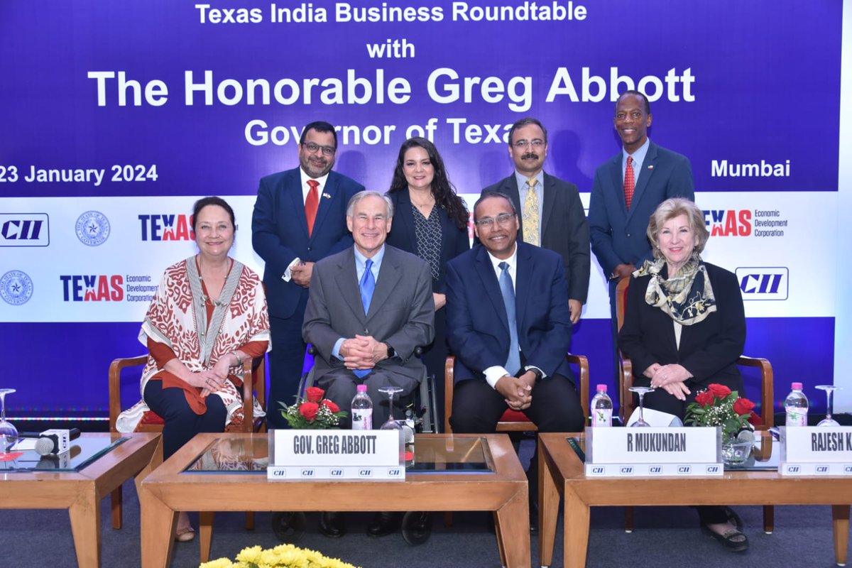 CII Western Region (WR) (@cii4wr) on Twitter photo CII in partnership with TxEDC <a href="/GoBigInTexas/">Texas Economic Development Corporation</a> hosted The Hon <a href="/GregAbbott_TX/">Greg Abbott</a> Governor of Texas and team #Texas at a diverse industry interaction in #Mumbai.
<a href="/CMOMaharashtra/">CMO Maharashtra</a> <a href="/Dev_Fadnavis/">Devendra Fadnavis</a> <a href="/DrSJaishankar/">Dr. S. Jaishankar</a> <a href="/PiyushGoyal/">Piyush Goyal</a> <a href="/DPIITGoI/">DPIIT India</a> <a href="/investindia/">Invest India</a> CII in partnership with TxEDC <a href="/GoBigInTexas/">Texas Economic Development Corporation</a> hosted The Hon <a href="/GregAbbott_TX/">Greg Abbott</a> Governor of Texas and team #Texas at a diverse industry interaction in #Mumbai.
<a href="/CMOMaharashtra/">CMO Maharashtra</a> <a href="/Dev_Fadnavis/">Devendra Fadnavis</a> <a href="/DrSJaishankar/">Dr. S. Jaishankar</a> <a href="/PiyushGoyal/">Piyush Goyal</a> <a href="/DPIITGoI/">DPIIT India</a> <a href="/investindia/">Invest India</a>
