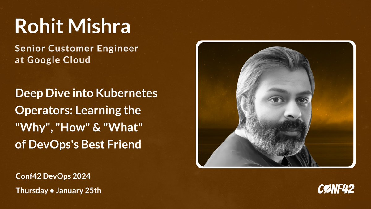 conf42com's tweet image. 🌟Mark your calendars for #Conf42DevOps!🗓️

🌐conf42.com/DevOps_2024_Ro…

🎙️#Kubernetes is hard, complex, and stateful apps make it even harder. Operators package and deploy the app-domain knowledge into your cluster and let it do its magic. Why do we need them?

#K8sOperators