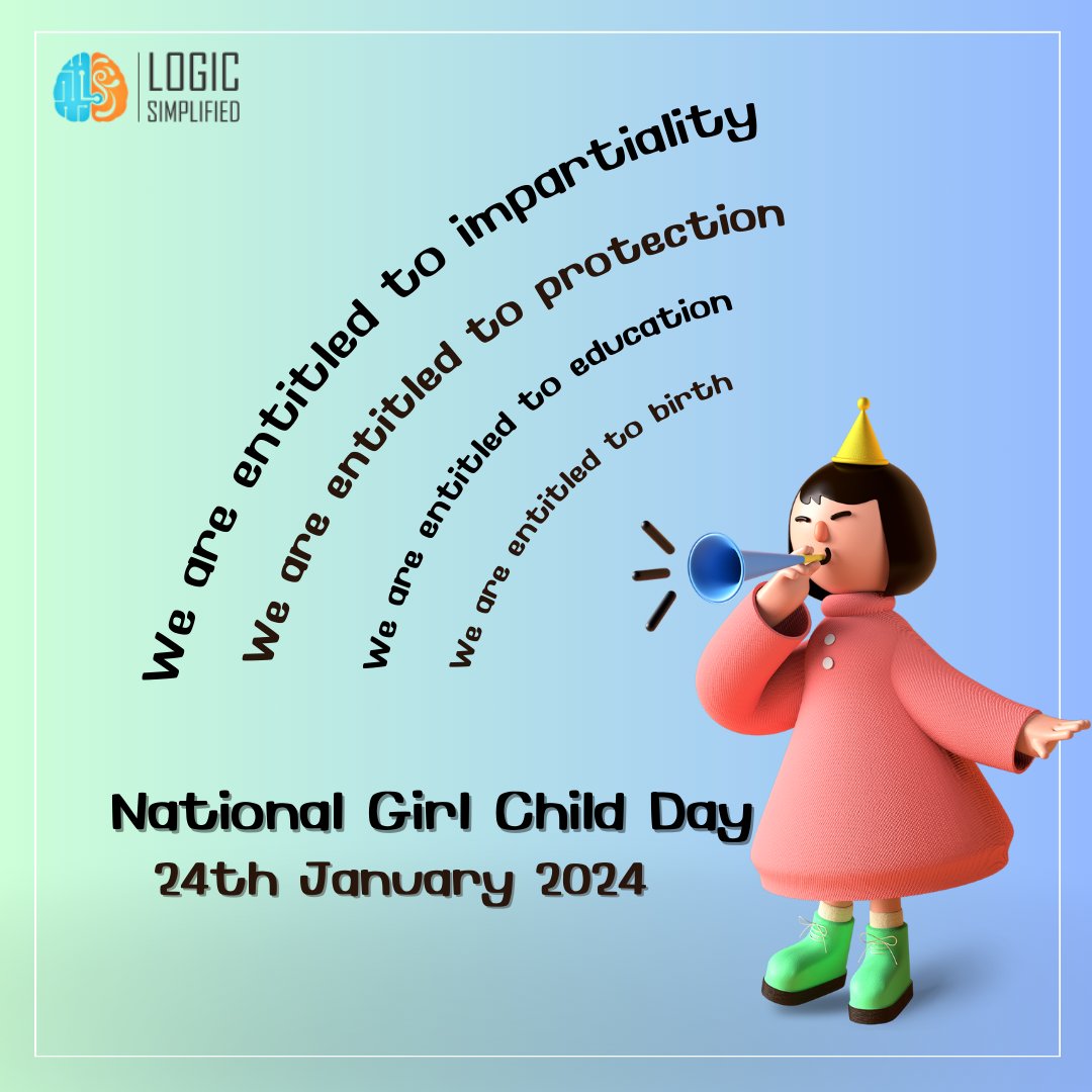 As an organization, we strongly believe in promoting equal opportunities &amp; rights for both girls and boys. We take it as our responsibility to raise #awareness about inequalities faced by girls in our country. Let's do our bit to support and encourage girls.
#NationalGirlChildDay