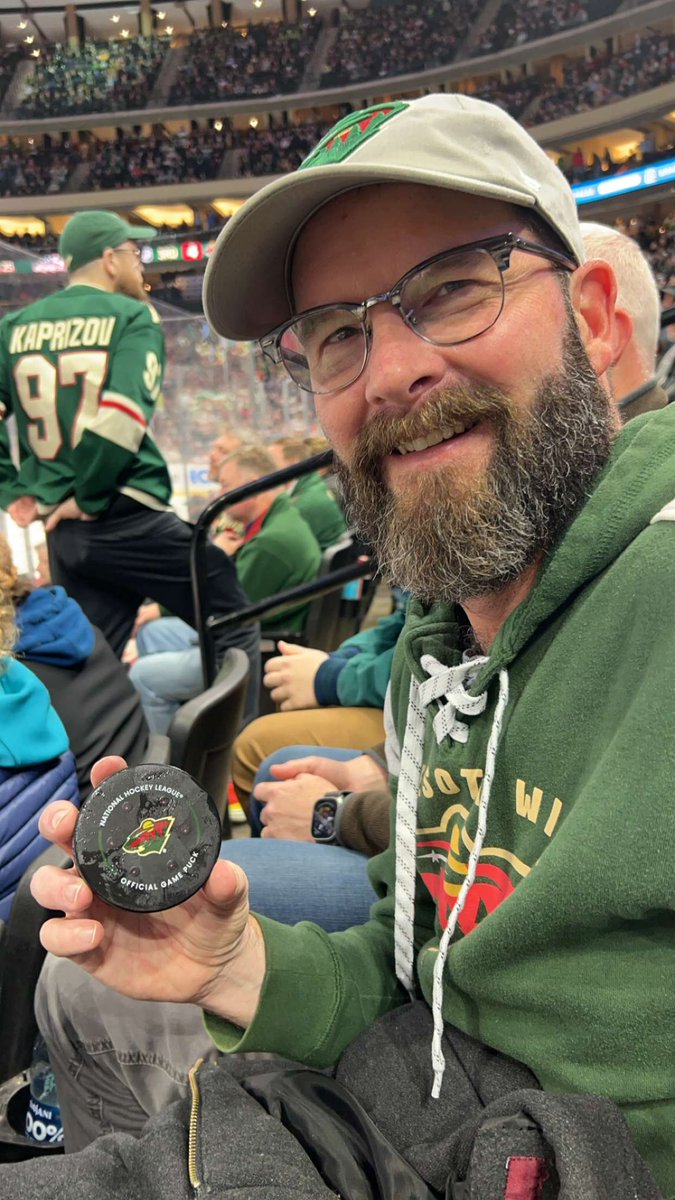 A puck and a win for the Wild. Great night.