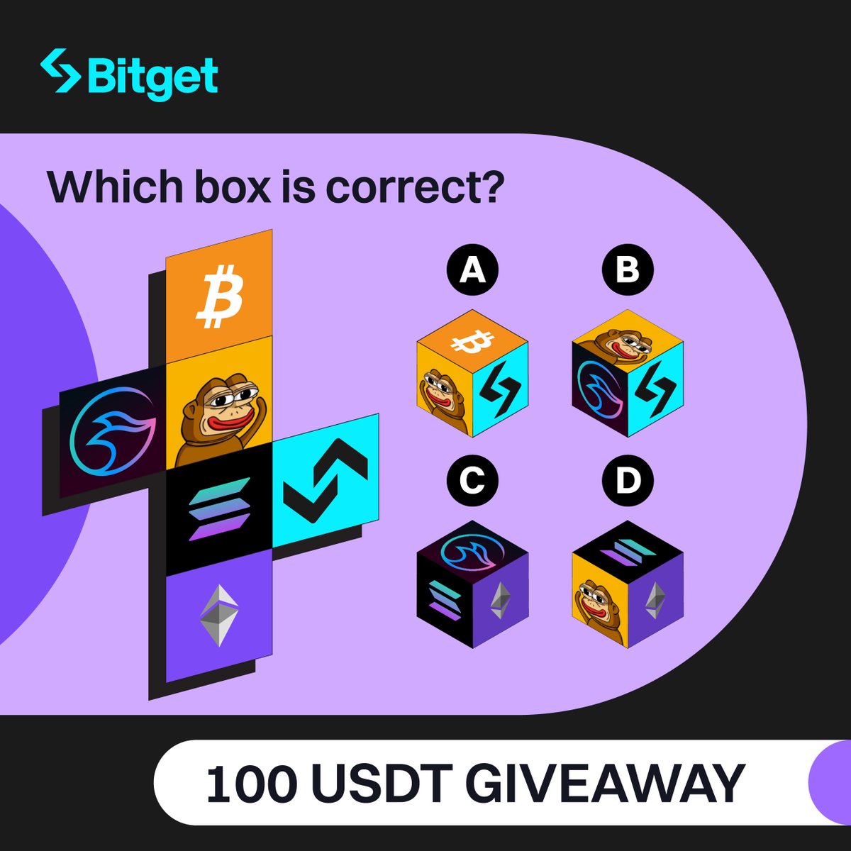 bitget's tweet photo. 👀 Can you spot the right box?

Find it, and you might be one of 5 lucky winners to snag 20 $USDT each!

🔹 Comment your answer
🔹 RT &amp; tag friends
🔹 Follow @bitgetglobal https://t.co/gFP0Tp82ou