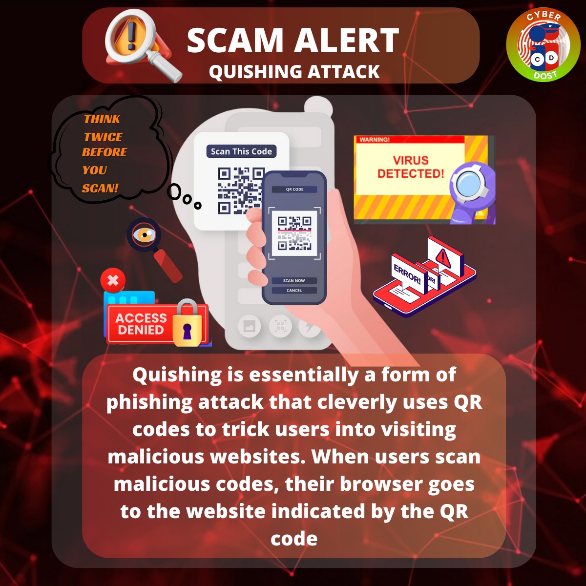 🚨 Beware of  Online Scams! Protect yourself from fraudulent schemes – Stay informed, stay vigilant.

#I4C #MHA #Cyberdost #Cybercrime #Cybersecurity #DigitalSafety #Stayalert #SocialmediaInsights