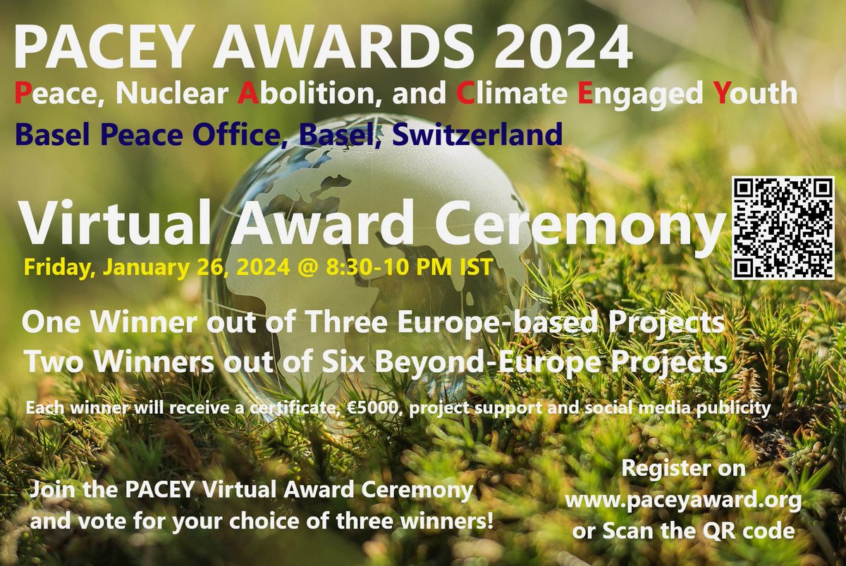 My project, Solar Ironing Cart has been selected as one of the 6 finalists in the Beyond-Europe Projects category for the Peace, Nuclear Abolition, and Climate Engaged Youth (PACEY) Awards 2024. The award ceremony is on Friday! Please Register and VOTE: shorturl.at/vzACZ 🏆