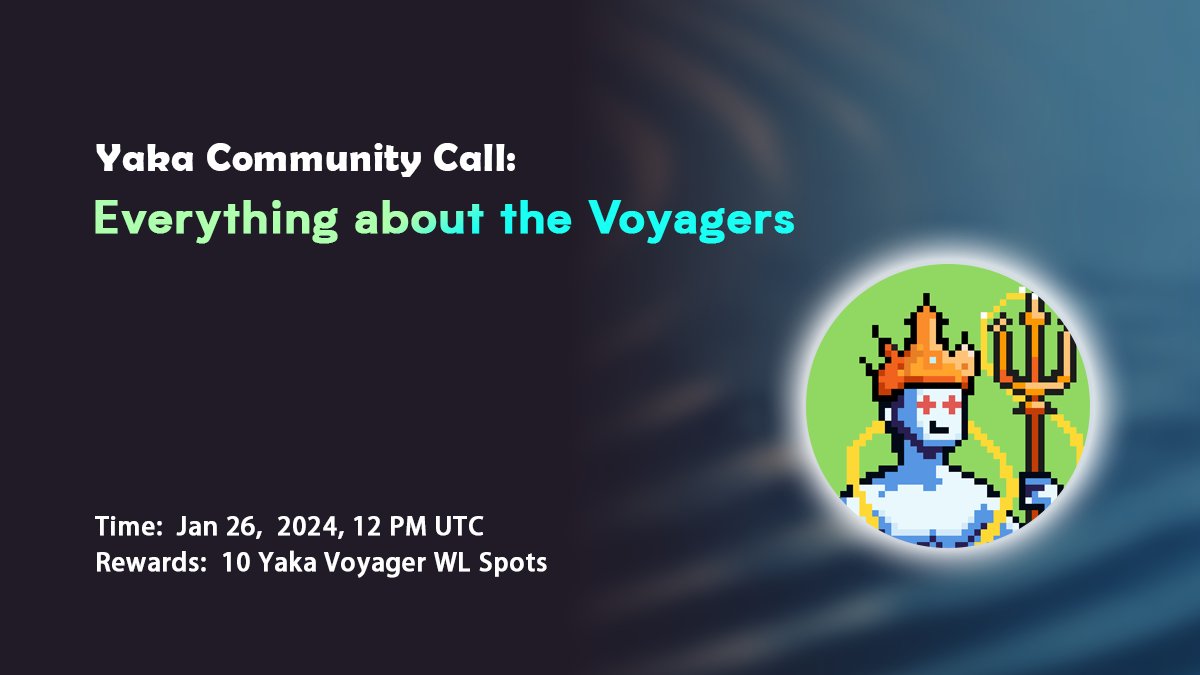 🔱Mark your calendar, Voyagers🔱 🎙️Join our first Community Call this  Friday and go through everything about the designs, mint details, and  utilities of the Voyager NFTs! A raffle will be held in