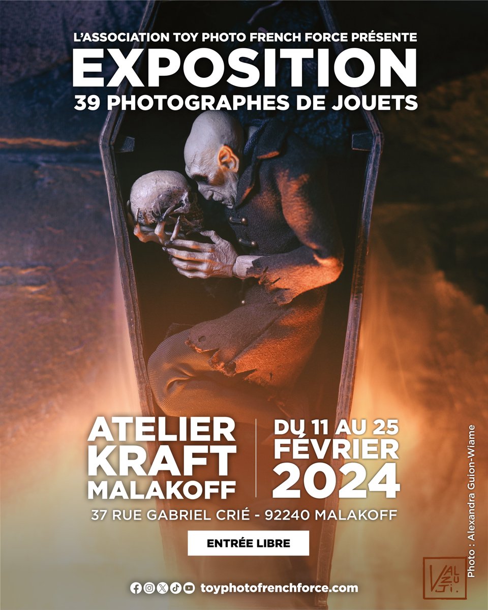 Démarrage aujourd'hui du @FestGerardmer, avec une belle rétrospective Vampires. Si ce sujet vous plait, on vous invite de tout cœur (sans le pieu planté dedans) à venir voir notre exposition parisienne de Toy Photo. 🧛‍♂️Nosferatu et Bela Lugosi seront dans la place ... 🦇