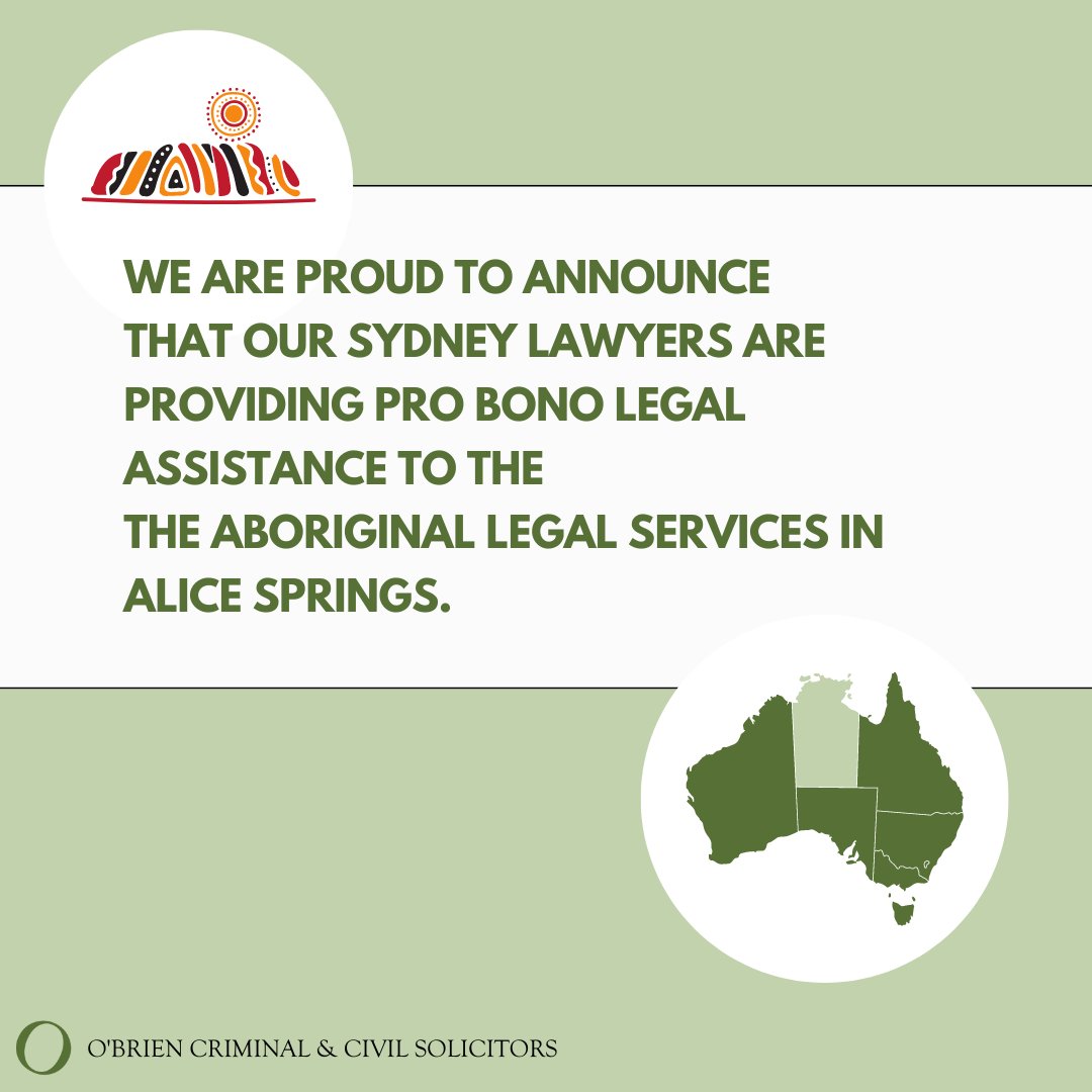 obriensolicitor's tweet photo. O'Brien Criminal &amp; Civil Solicitors has agreed to provide pro bono legal assistance to Aboriginal people in the Northern Territory by way of secondments with the North Australian Aboriginal Justice Agency (NAAJA) in Alice Springs.

Read more 🧵👇 https://t.co/CPs99B4sIy