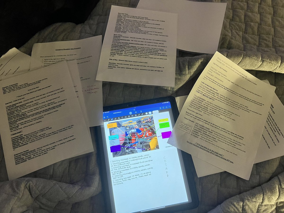 coachjesspauls's tweet image. Burning the midnight oil, diving into CDL bus driving test prep. 🌙📖 The hustle never sleeps! #LateNightStudy #CoachingLife #CDLTest