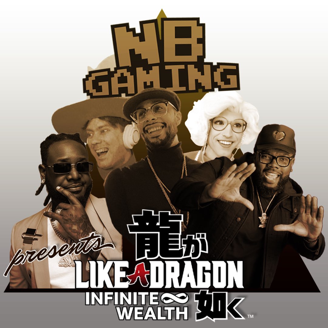SQUADDDD! We are running it up on Like A Dragon Infinite Wealth LIVE this Thursday at 9pm. Game nights get weird with this crew so hang in chat 😂🤘🏿 Twitch.tv/hertlife @NappyBoyGaming @RGGStudio #InfiniteWealth #ad