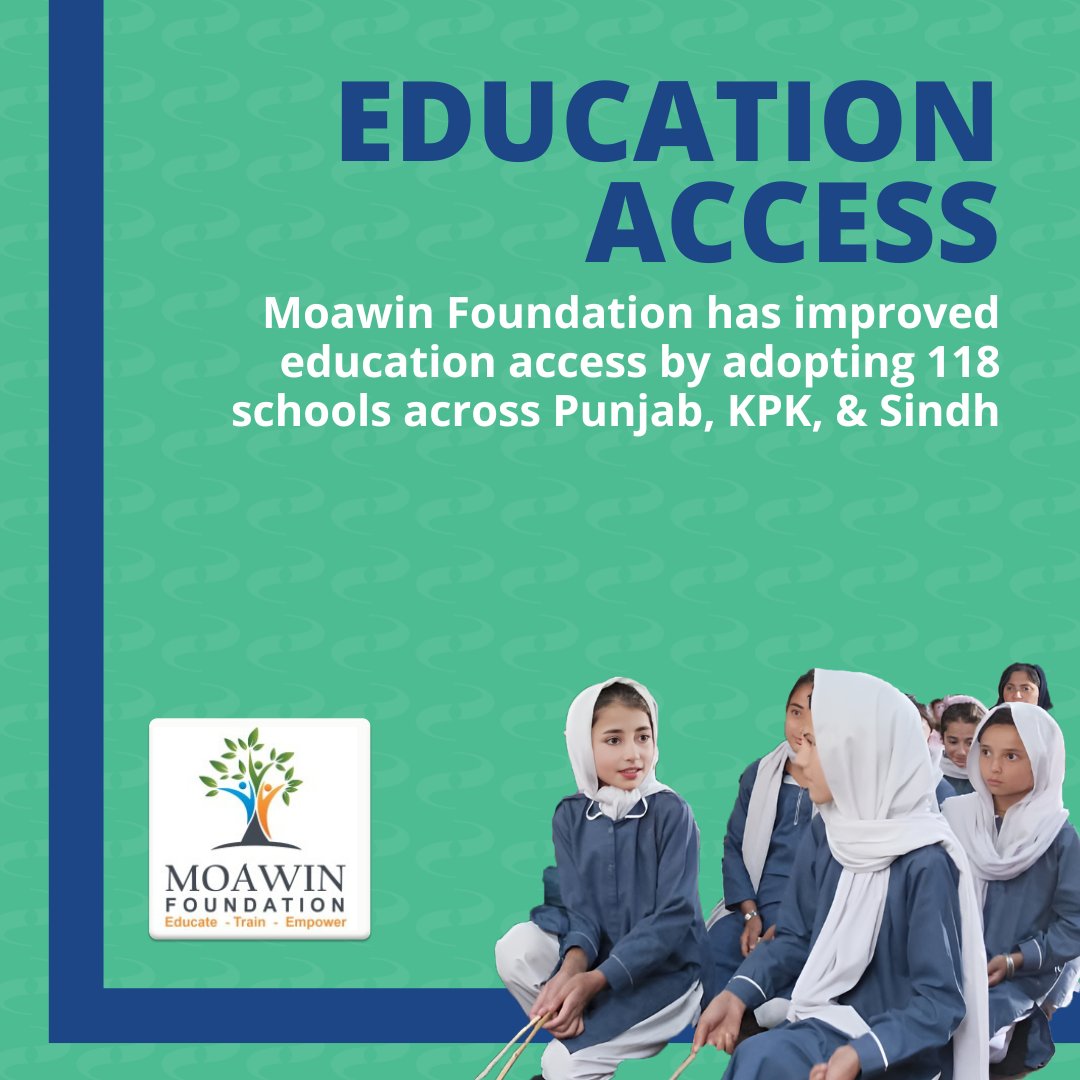 icare_pakistan's tweet photo. Moawin Foundation has been a driving force in improving education access, adopting 118 schools across Pakistan.
Join us in empowering these young minds. Donate now.https://t.co/7wKxrT61FJ
#PartnerFeature #EducationEmpowerment #DonateToday https://t.co/BhtExqakTp