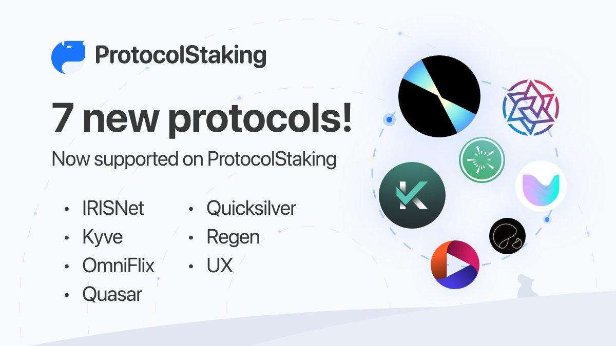 ApybaraIO's tweet image. 🐉 New year means new protocols!

We are happy to announce seven new protocols have been added to ProtocolStaking.info! Check out the latest staking statistics on these networks today.