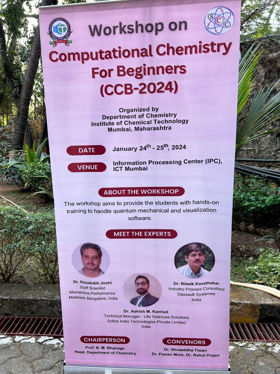 iamkrishnamay's tweet photo. Workshop on Computational Chemistry for Beginners has started with its full energy at @ICT_Chemistry, @ICTMumbai1933 https://t.co/GDYCl7Xgdw
