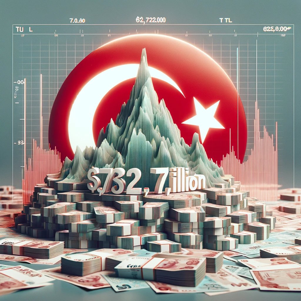 Türkiye Cumhuriyeti Devleti'nin iç borcu, 6 trilyon 722,5 milyar lira ile tarihin en yüksek düzeyine ulaştı. ' 6.722.500.000.000 Türk Lirası '