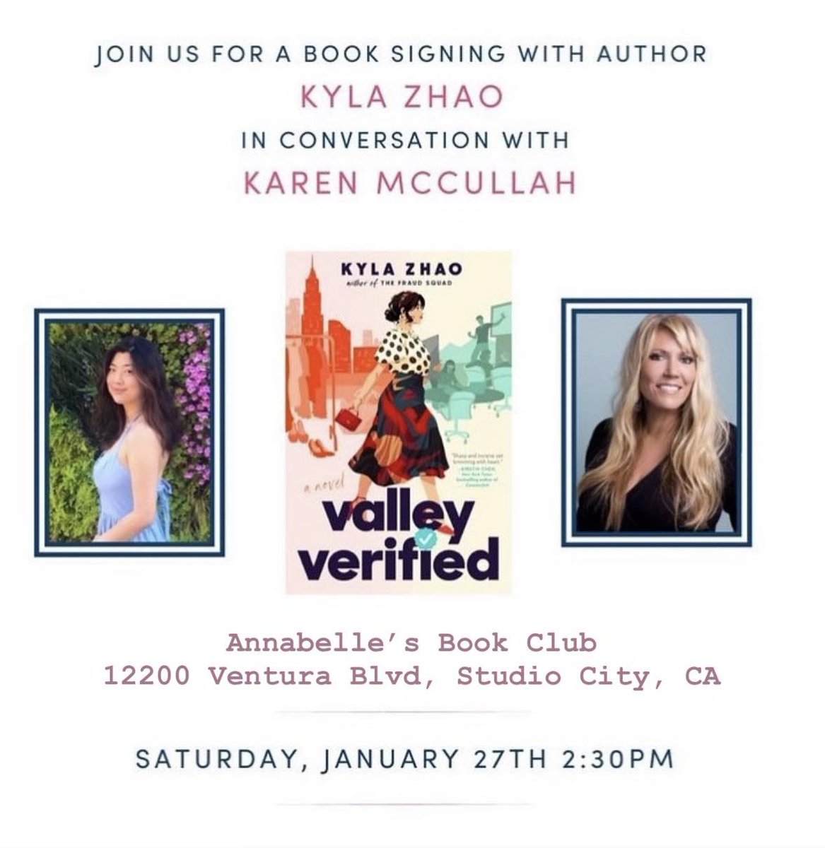 I always say VALLEY VERIFIED is like Legally Blonde—but Elle Woods is tackling Silicon Valley startups So I flipped out when I realized my book event partner is the SCREENWRITER OF LEGALLY BLONDE!🤯 Come hear us chat about writing female underdogs in cutthroat industries!💃👨‍💼