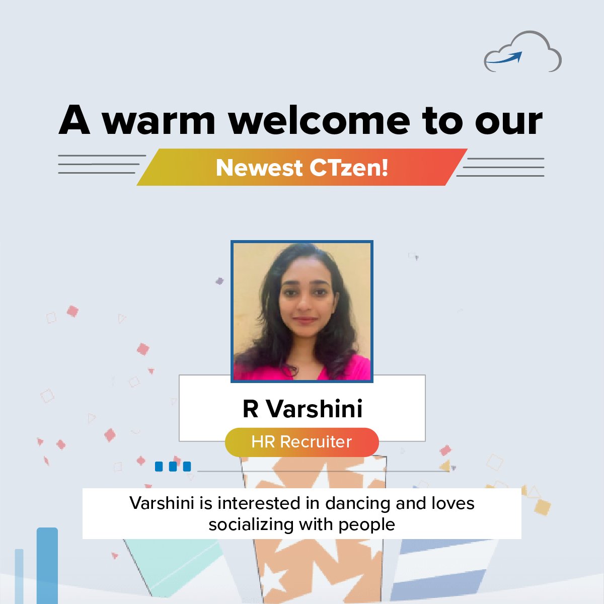 cloudthat's tweet photo. Welcome aboard, R Varshini! Let's connect, strive for excellence, and embark on a journey toward shared achievements as we build a successful future together!
#CTzen #CloudThat #employee #journey #newjoinee #newbeginnings #TeamSpirit #FreshStart #WelcomeToTheTeam #HRecruiter https://t.co/yYozlk2rhk