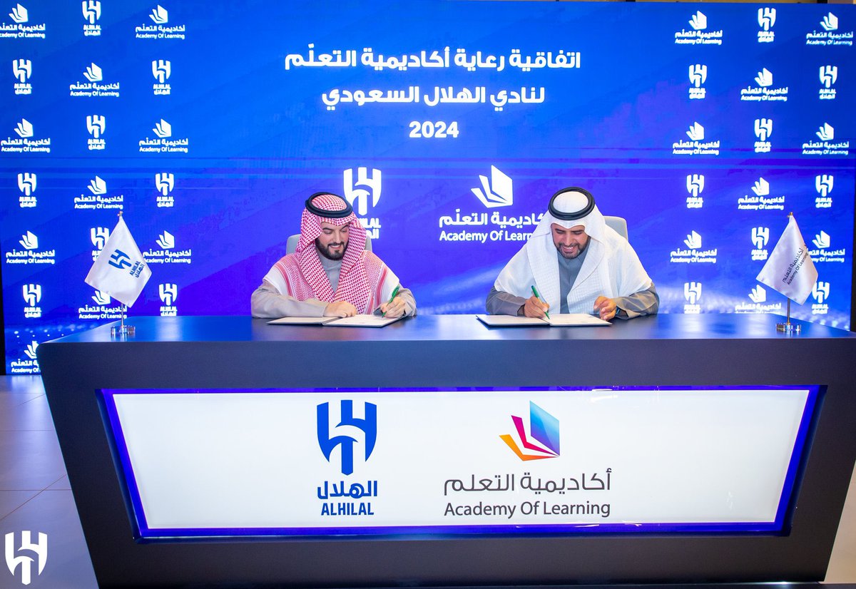 AZK_SA's tweet photo. شركة #أكاديمية_التعلم تعلن عن توقيع عقد رعاية مع نادي الهلال السعودي.

- قيمة العقد: 12 مليون ريال
- مدة العقد: 3 سنوات

الشركة تتوقع أن يؤثر عقد الرعاية مع نادي الهلال السعودي بشكلٍ إيجابي على النتائج المالية للشركة.

مبروك للأخ خالد @Khalid_Alammar https://t.co/MkCxMfhY6r