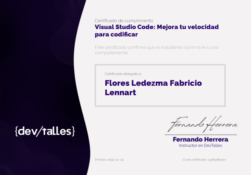 FabricioLennart's tweet image. Día 56 del reto #365DaysOfData🚀: ¡Hoy terminé el curso de VS Code! 💪🏼Mejora tu velocidad al codificar. 💻 Un curso increíble con miles de  tips y consejos .💡 ¡Lo mejor es que es 100% gratis! Dejo el link abajo  para que lo puedan tomar. 👇🏼#VSCode #CursoDeProgramación