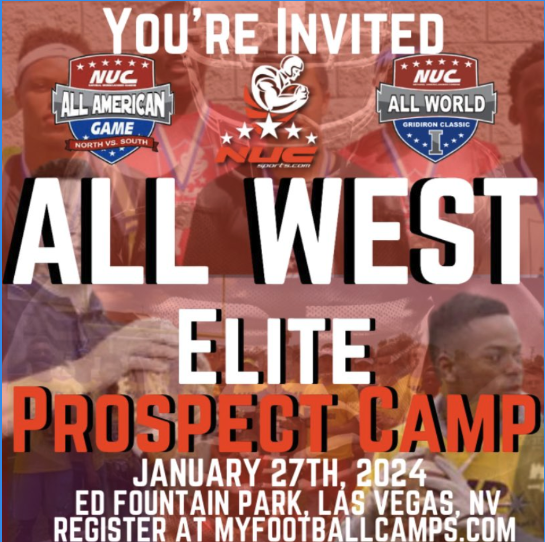 @bangman_choyce you are invited to the All West Showcase this weekend in Las Vegas, NV, Go to myfootballcamps.com to register