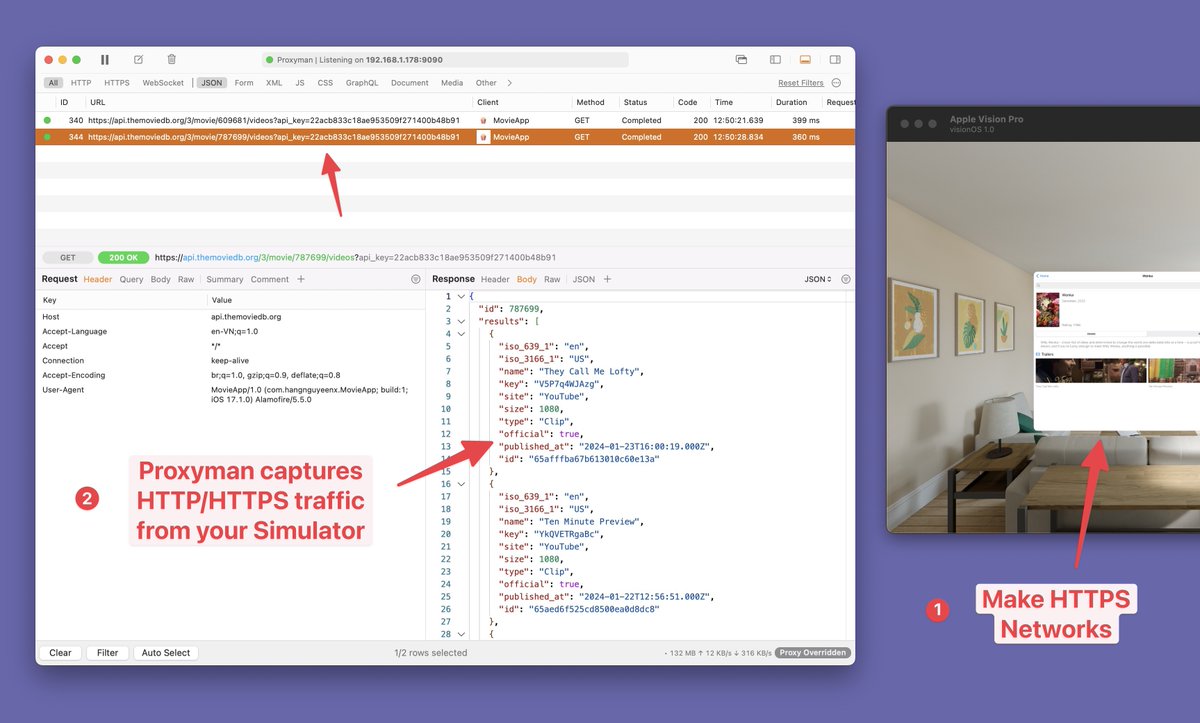 proxyman_app's tweet photo. 🎉 A tiny tutorial to help you debug your HTTP/HTTPS Network from Vision Pro Simulator with Proxyman.
👉Read it at: https://t.co/0Lh57UoRti
#proxyman #visionpro #debugging https://t.co/JWtXsMeTrN