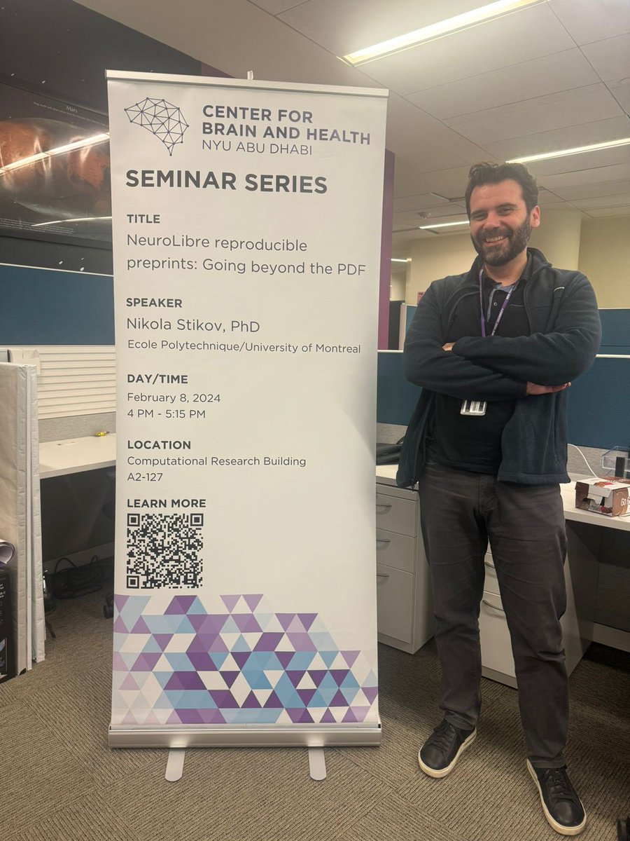 Nikola Stikov (@stikov) on Twitter photo Next level advertising for the <a href="/NeuroLibre/">CONP / PCNO</a> reproducible preprints
Looking forward to my NYU Abu Dhabi seminar about going beyond the PDF Next level advertising for the <a href="/NeuroLibre/">CONP / PCNO</a> reproducible preprints
Looking forward to my NYU Abu Dhabi seminar about going beyond the PDF