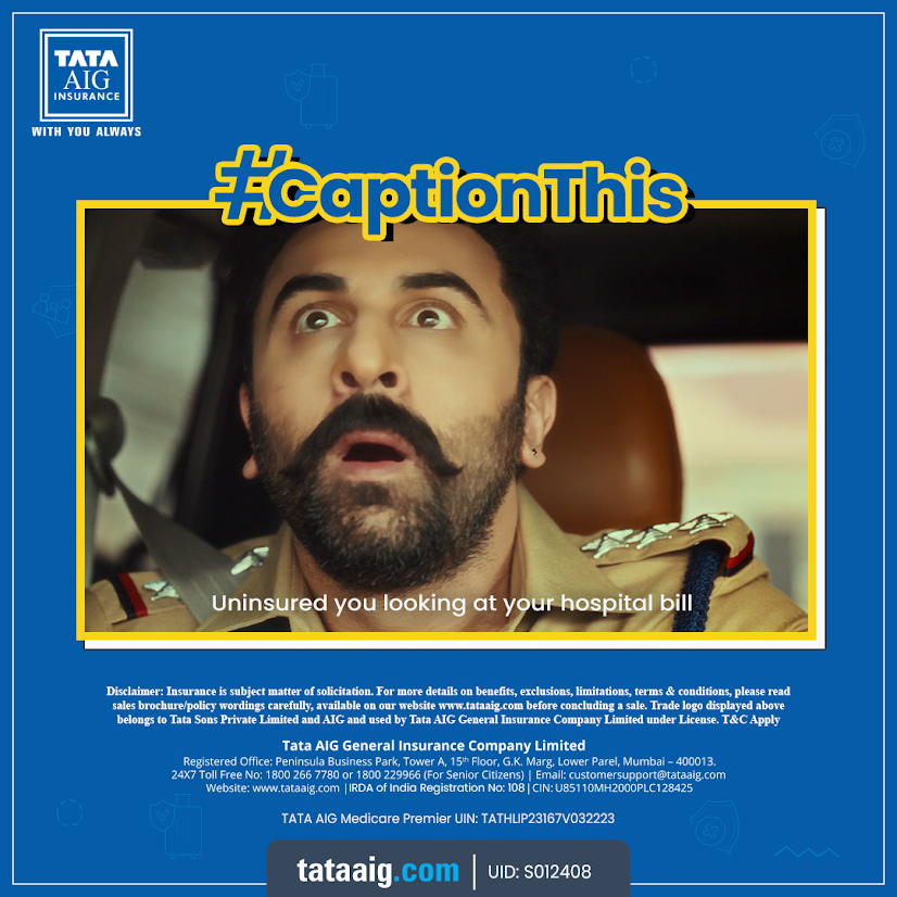 TATAAIGIndia's tweet photo. Itna bada bill… shayad na hota agar TATA AIG Health Insurance hota!

Create humorous scenarios based on the picture above and make the
comment section lively with laughter. 🥳😄

T&C Apply*

#TATAAIG #TrustedNameCompleteClaim #ExpectTheExpected
#HealthInsurance #CompleteClaims #RanbirKapoor #RohitShetty #RK
#TrustedNaamFantasticKaam #CaptionThis