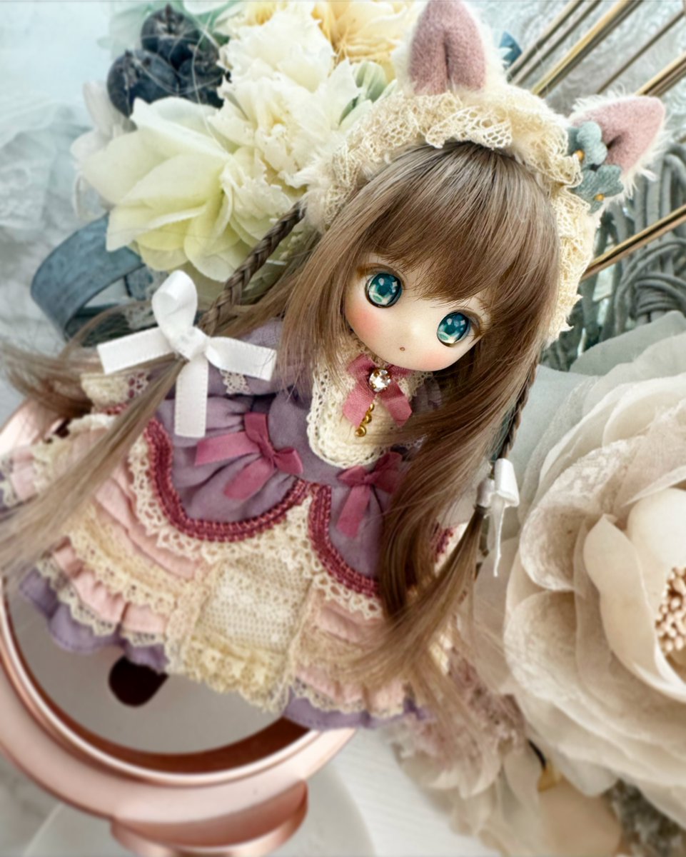 シュガーカップスちゃんたちにも4インチウィッグお使いいただけます