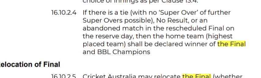 If tonight gets rained out, here's what happens. There is a reserve day booked, I imagine it's like 10am tomorrow. CA can relocate the game if needed but good luck with that. But we get the advantage because we're home. 

#bbl13 #smashemsixers