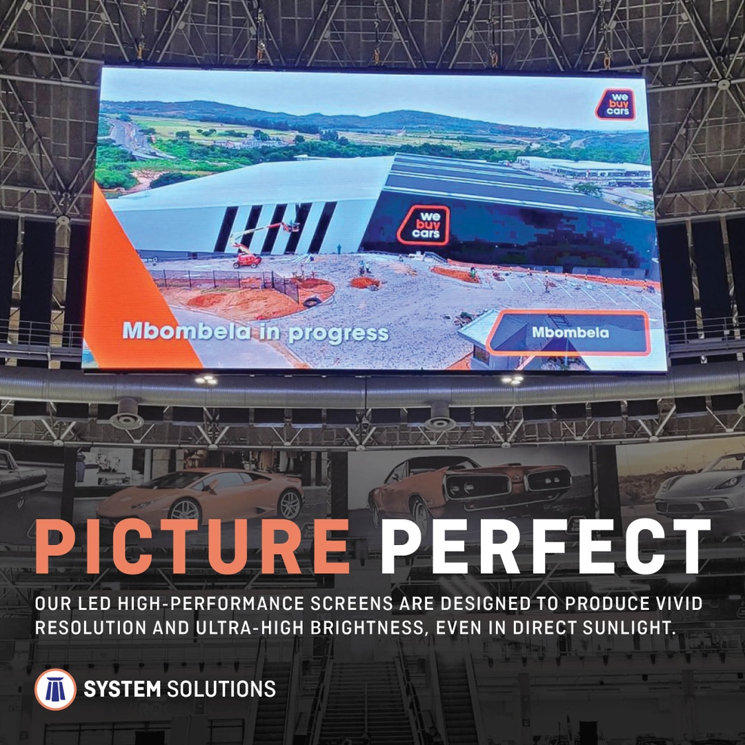 GearhouseGroup's tweet image. We have provided We Buy Cars with our largest indoor double-sided 91m² LED screen. It produces brilliant colours, crisp contrasts, &amp;amp; crystal-clear visuals.

Contact Us:
Email Address: info@systemsolutions.co.za

#SystemSolutions #ModularLED #LEDDisplays #LEDTechnology