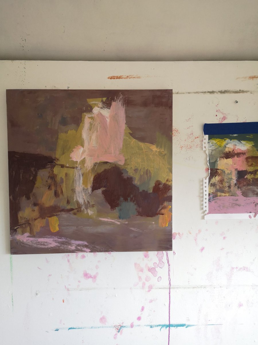 Studio scene! I share this colour palette on my YouTube channel, the exact paints i use. Find me there at gabriellabuckinghamart