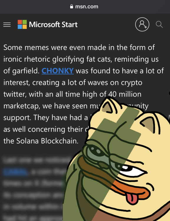 chonkycom's tweet photo. OHH LAWDD CHONKY WAS MENTIONED IN AN @MSN ARTICLE 

CHONKY WILL SOON BE A GLOBALLY RECOGNIZED CHARACTER

THE FATNESS IS SPREADING

LINK IN TWEET BELOW 👇 https://t.co/0kFh9NrNM1