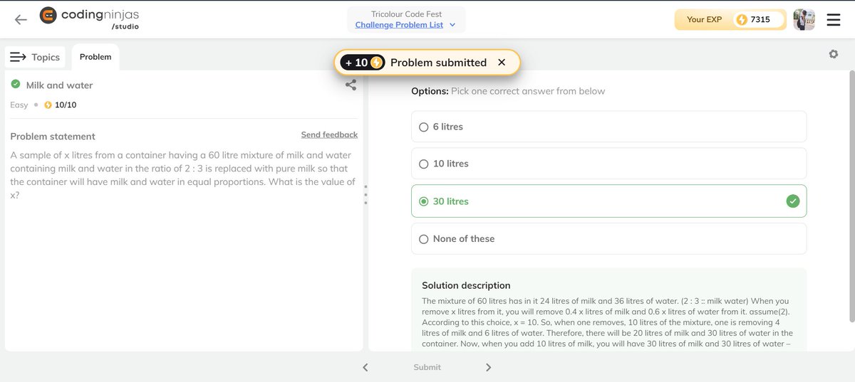 Coder_Shelby_7's tweet photo. Completed #Day21 from #24DaysOfCode - 𝐓𝐫𝐢𝐜𝐨𝐥𝐨𝐮𝐫 𝐂𝐨𝐝𝐞 𝐅𝐞𝐬𝐭 _ @CodingNinjasOff

Excited to grap some good practise over technical knowledge ....                                   

#buildinpublic #ProblemSolving #100daysofcodechallenge https://t.co/ORy1ava8SC