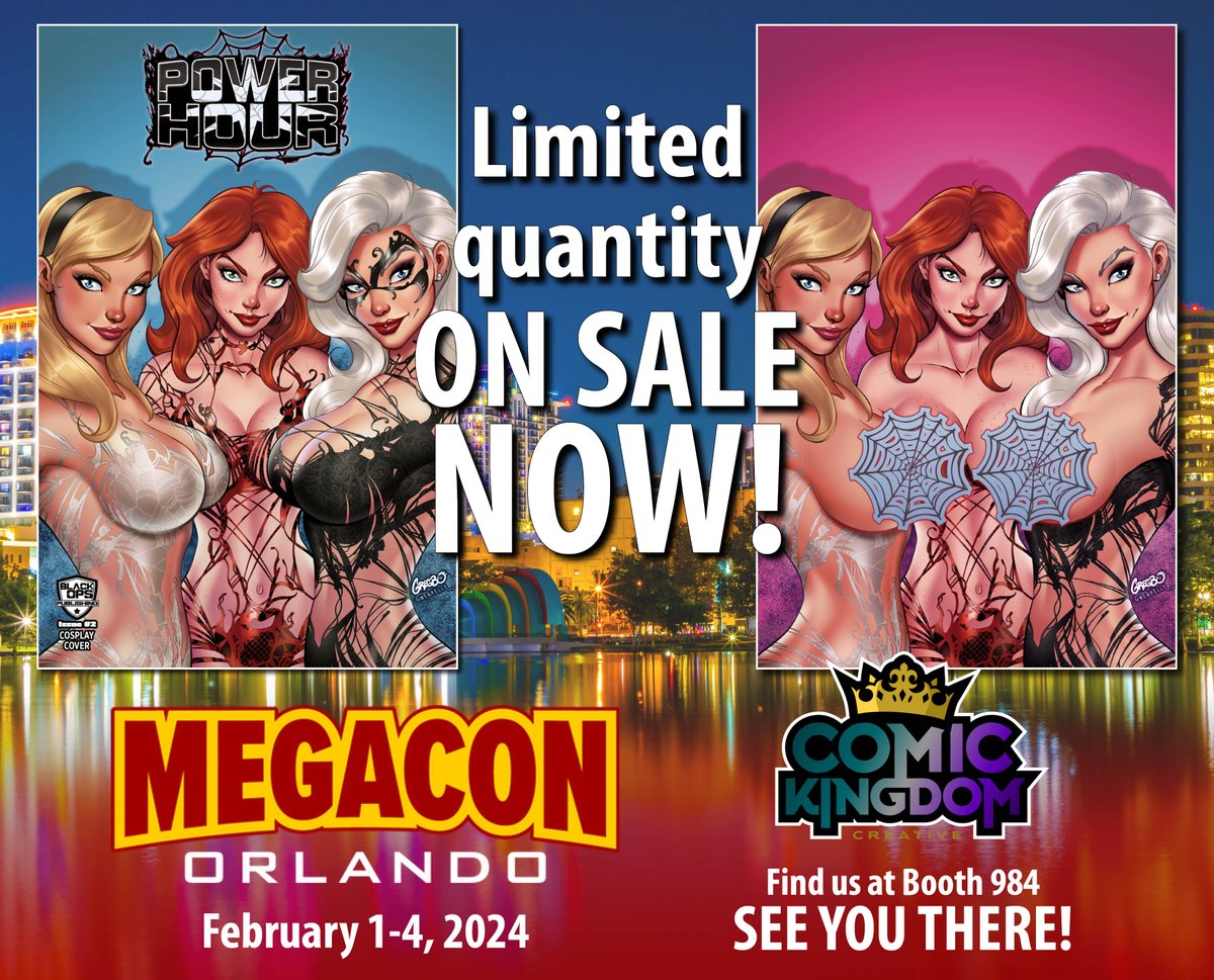 🔥 On sale NOW at tinyurl.com/ckc-girlie!
🕸️ <a href="/wickedgregbo/">Gregbo Watson</a> and <a href="/Gwendlg/">Daligault Gwenaelle</a> CK MegaCon exclusive Power Hour #2!
#comickingdomcreative #comickingdomrules #megacon #megacon2024 #megaconexclusive #powerhourcomic <a href="/alegarza77/">ale garza</a> #dolanwaddick
