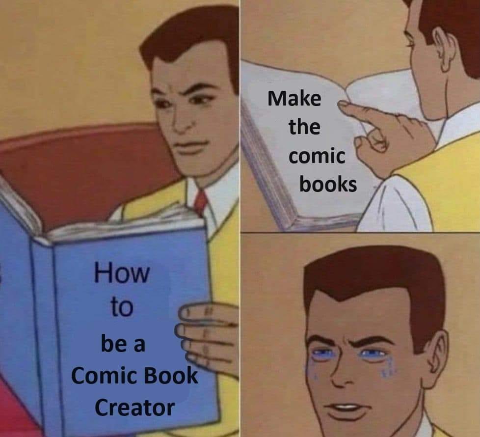 CTropes's tweet photo. In all seriousness, when people ask how to get a comic produced, the first step is to really make it. Ideas are worthless until they’re realized. https://t.co/UtUWhEGJgN