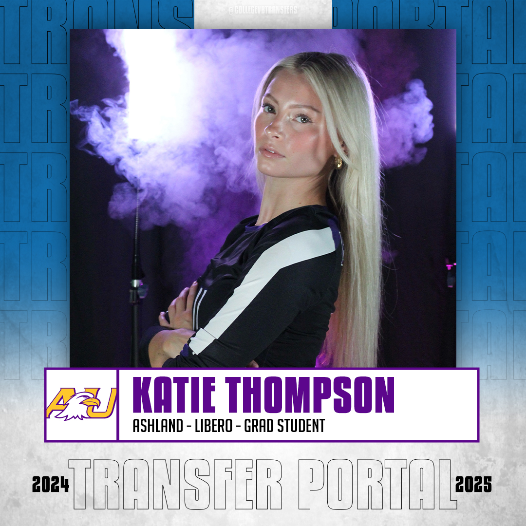 𝗜𝗻 𝗧𝗵𝗲 𝗣𝗼𝗿𝘁𝗮𝗹

✏️: Katie Thompson
🏐: Libero
🎓: Grad Student
📍: Ashland

#CollegeVBTransfers | #NCAAWVB