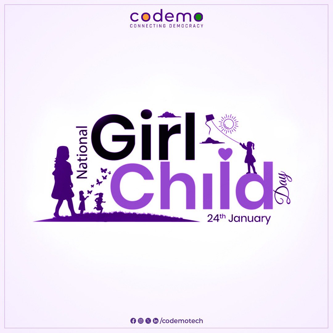 codemotech's tweet photo. Celebrate National Girl Child Day, commemorating the 'Beti Bachao, Beti Padhao' scheme's launch in 2015. This initiative aims to foster gender equality, empower girls, and safeguard their rights. Let's unite for a brighter future for India's girls! 

#BetiBachaoBetiPadhao #India https://t.co/Vr6vBkbeuh