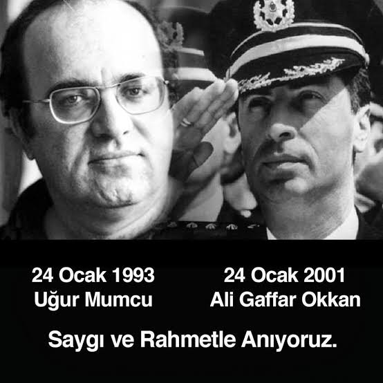 #UgurMumcu ve #GaffarOkan ı sevgi, saygı ve özlemle anıyoruz.