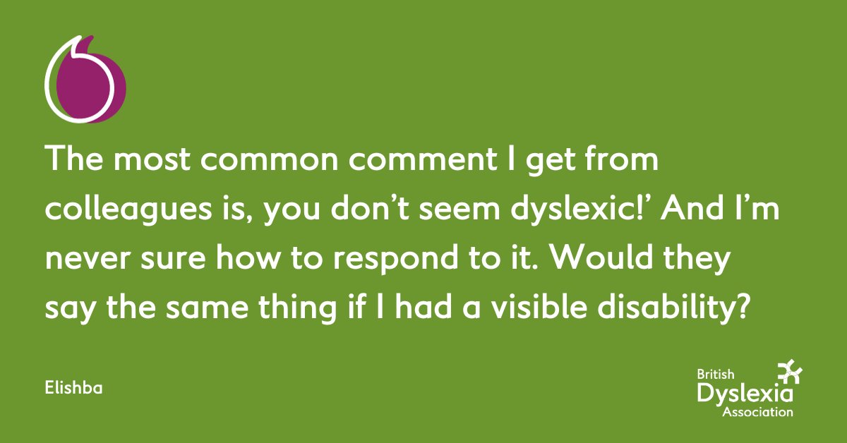 If you would like to find out more about dyslexia in the workplace including awareness and reasonable adjustments visit: bit.ly/3aCNccV 
#Dyslexia #DyslexiaAtWork #Employee #Employer #DyslexiaAwareness #DyslexiaSupport #DyslexicAdult