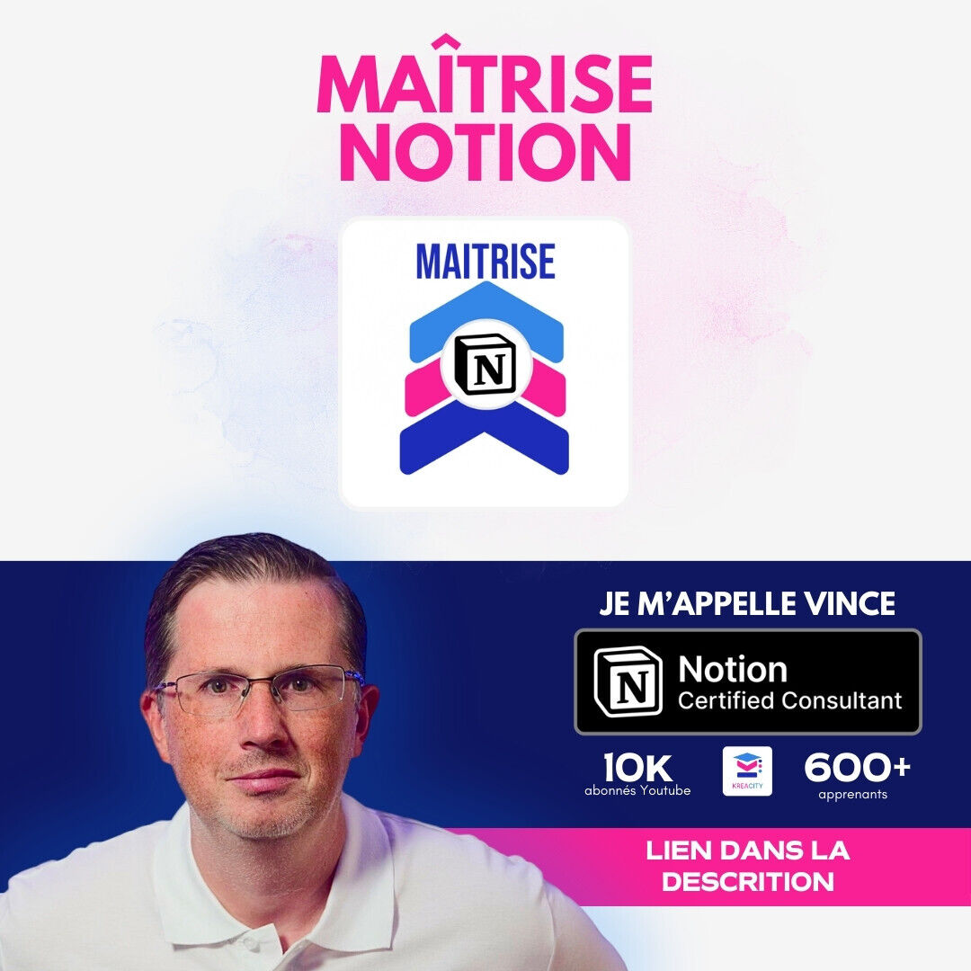 Tu veux faire grossir ton business Notion, créer des espaces Notion surpuissants pour des clients plus nombreux, gros ou intéressants ? Alors monte en compétences ! Je ne peux pas faire le boulot pour toi, mais je peux t'apprendre. Alors, on s'y met ? krea.li/mnp