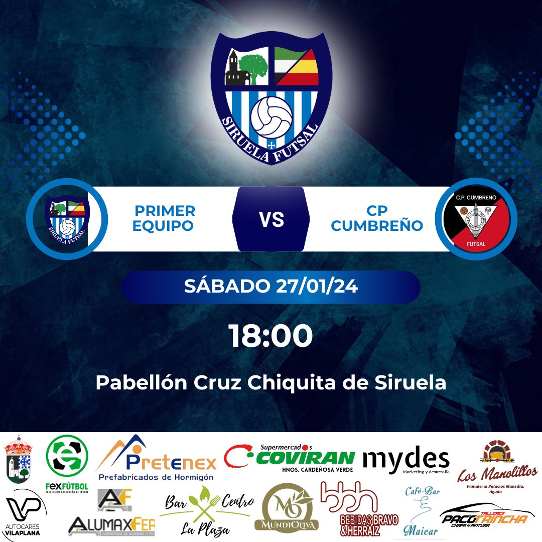 Buenos días, 

Ya estamos aquí con todos los partidos de esta jornada. ¡Te esperamos!

#futsal #futsala #futsalplayer #futsalteam #siruelaquierefutsal