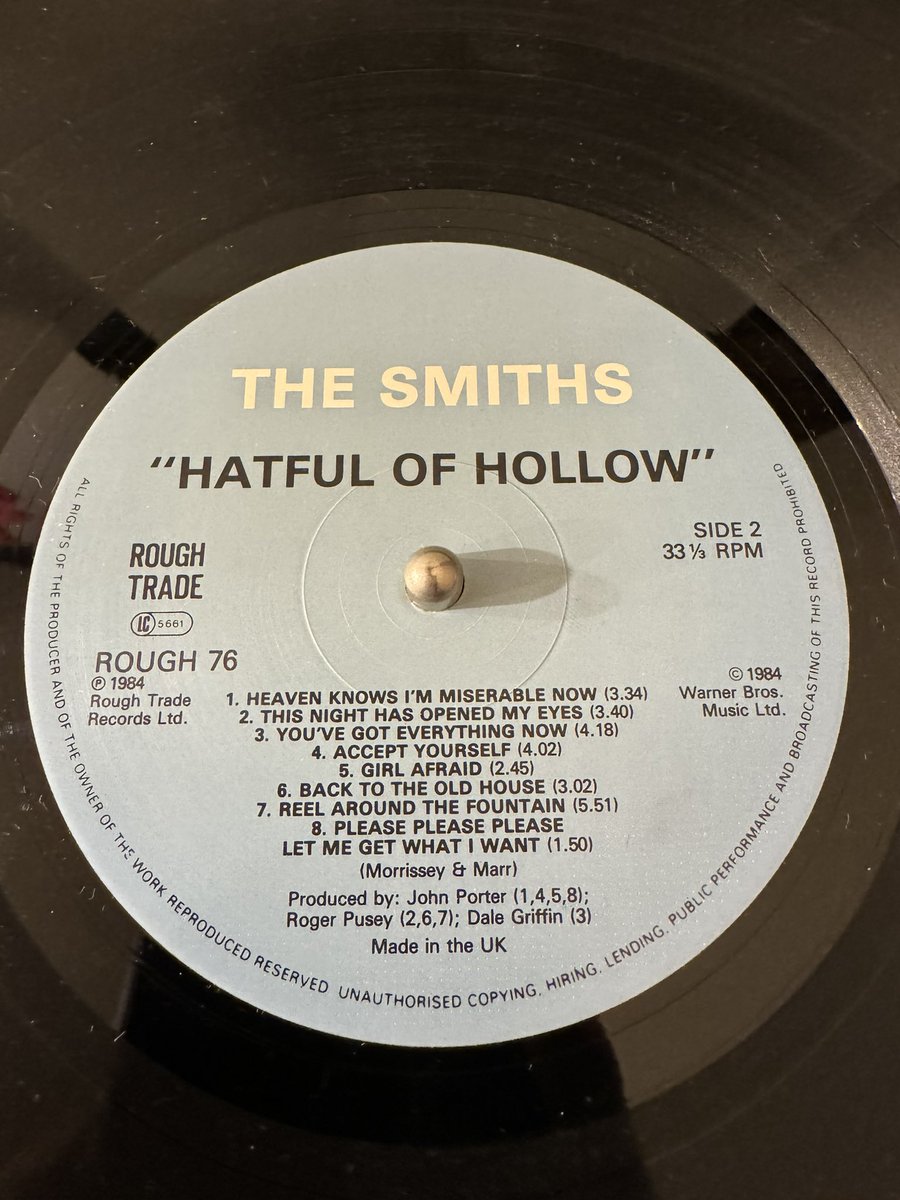 On this day in 1985 No 26 UK Album Chart The Smiths “Hatful Of Hollow”…a compilation I know…but we can make an exception. IMHO a brilliant LP. I’m choosing “How Soon Is Now?” What about you? #1980s #TheSmiths <a href="/jillwebb2005/">Jill Webb Kindred Spirit Fanzine</a> <a href="/nikidoog/">Nik D</a> @CarolynPPerry <a href="/blackenrho/">Rhonda Hughes</a> <a href="/FatOldAnarchist/">Fat Old Anarchist</a>