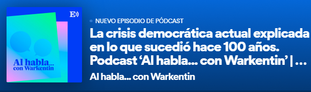 ¿Las democracias en el mundo están atravesando por sacudidas que las ponen en condiciones de fragilidad? ¿El mundo de hoy se parece al de hace cien años? @dayan_jacobo al habla con @warkentin @elpaismexico open.spotify.com/episode/4UxSDr…