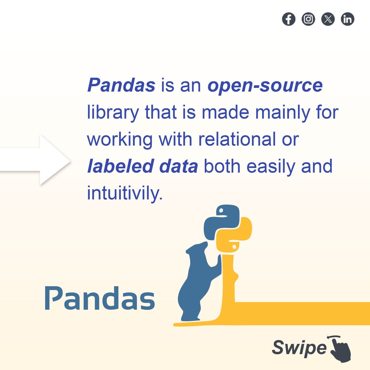 bepractical_com's tweet image. Want to know the secret behind Panda's programming success in Python? Look no further! In this post, we'll be diving into the world of Pandas and all its amazing features that make it a Python programmer
#python #pythonpandas #pythonlearning #techtraining #pythontraining #career
